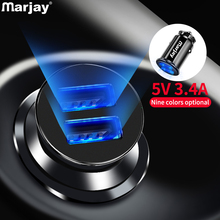 Marjay Car Charger Universal 5V 3.4A Mini Dual USB Quick Charge Mobile Phone USB Car-Charger For iPhone Samsung Xiaomi 2024 - buy cheap