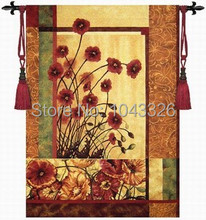 135*85cm The charm of poppy home textile landscape pictures decoration aubusson  wall hanging tapestry jacquard fabric 2024 - buy cheap