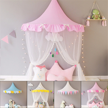 Children Teepee Tipi Tent For Kids Canopy Drapes Cribs Baby Cabin Girl Princess Cottages Canopy Bed Curtains Nursery Sofa Decor 2024 - buy cheap