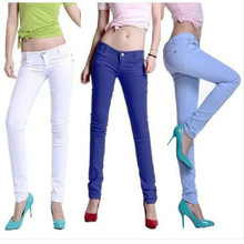 Calça lápis colorida feminina, calça feminina elástica justa de algodão elástica para mulheres 2017 2024 - compre barato