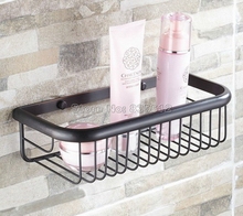 Cesta de almacenamiento de ducha, accesorio de baño Wba125, 300mm, negro, bronce, frotado, montado en la pared, jabón de un solo nivel/esponja 2024 - compra barato