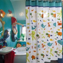 Ocean World, cortina de ducha de tela de poliéster, cortina de ducha de baño, nueva cortina de ducha de moho resistente al agua gruesa 2024 - compra barato