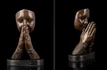 18" Copper Art Deco Sculpture Hand Abstract Statue 2024 - buy cheap