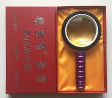 10X 80 мм фиолетовая ручка с подсветкой образовательный подарок Лупа для чтения ручное увеличительное стекло с 12 шт. светодиодные лампы для старика 2024 - купить недорого