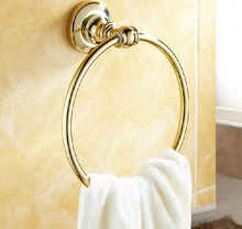 Роскошные золотые латунные настенные держатели для полотенец в ванную комнату Cba104 2024 - купить недорого