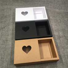 30Pcs/Lot Plain DIY Kraft Paper Drawer Box Tricolors For Gift Packaging Square Blank Present Case Festival Decoration Boxes Case 2024 - buy cheap