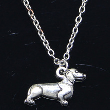 20pcs New Fashion Necklace 20x15mm dog dachshund Pendants Short Long Women Men Colar Gift Jewelry Choker 2024 - buy cheap