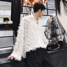 MIXCUBIC-camisas de plumas sueltas para hombre, ropa de estilo coreano, exquisita personalidad, informal, talla M-XXL, Otoño, 2018 2024 - compra barato