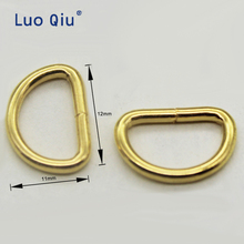 Luo Qiu 300 шт 12 мм золотой цвет d-образная Пряжка Швейные аксессуары DIY тесьма подключения пряжки ручной работы материалы 2024 - купить недорого