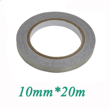 10mm* 20 meters Silver Adhesive Conductive Fabric Tape for PC Phone Cable Wraping Electromagnetic Masking 2024 - buy cheap