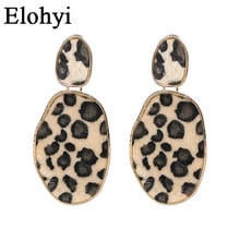 ELOHYI New Boheimia Retro Leopard Print Leather Women Statement Earrings For Women Party Jewelry Christmas Gift Wholesale 2024 - buy cheap