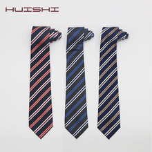 Corbata de rayas de 8 cm para hombre, corbatas delgadas de poliéster para fiesta de boda y negocios 2024 - compra barato