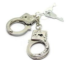 Vintage Silver Thumb Keys Open Police Holder Simulation Handcuffs Charm KeyChain For Keys Car Bag Key Ring Handbag Key Chain 2024 - buy cheap