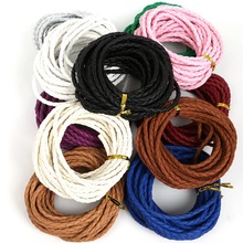 New Arrival! 5m/lot Round Braided PU Leather Cord Soft Matte Surface Rope String 4mm Thick for Jewelry Making Bracelet Necklace 2024 - buy cheap