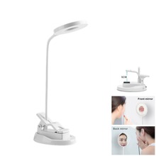 Table Lamp LED Foldable Table Clip Night Light Adjustable Brightness Makeup Light Round With Mirrors Desk Lamp 2024 - buy cheap