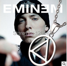 Free shipping 24pcs/lot Eminem Necklace Men Classic Triangle Design Hip-hop Pendant Necklace Gold/Silver Plated 2024 - buy cheap