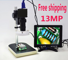 1080P Microscope HDMI Industrial Microscope Camera Set+130X C-Mount Lens+Stand For LAB Phone PCB Repair 2024 - buy cheap