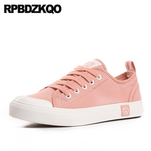 Sneakers White Canvas Shoes Trainers Cheap Breathable Chinese Factory Direct Round Toe Lace Up Women China Flats Designer Pink 2024 - buy cheap