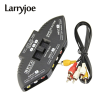 Larryjoe-separador Selector de Audio y vídeo AV, Cable AV compuesto de 3 a 1 RCA para TV STB, reproductor de DVD para XBOX y PS2 2024 - compra barato