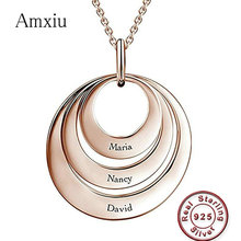Ожерелье женское из серебра 925 пробы с кулоном в виде российского круга 2024 - купить недорого