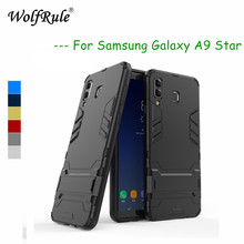 Capa anti-queda para samsung galaxy a9 star, capa de borracha macia + capa de plástico híbrido para samsung a9 star, capa de celular 6.3" 2024 - compre barato