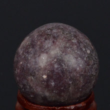 (1.2") 30MM Natural Gemstone Lilac Lepidolite Sphere Crystal Globe Ball Chakra Healing Reiki Stone Carving Crafts,Minerals 2024 - buy cheap