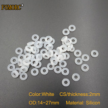 white and red silicon o-rings OD 14 15 16 17 18 19 20 21 22 23 24 25 26 27mm *2mm Thickness Food Grade Seals gasket no poison 2024 - buy cheap