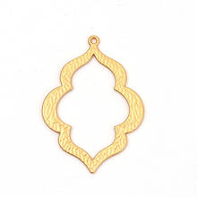 Doreen Box Zinc Alloy Charms Pendant Irregular Hollow Gold Color Jewelry Accessories Wholesale 54mm(2 1/8") x 39mm(1 4/8") 5pcs 2024 - buy cheap