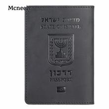 Vintage Israel Genuine Leather Passport Cover Card Holder Men Passport Case Travel Unisex Crazy Horse Leather Travel Wallet Case 2024 - buy cheap