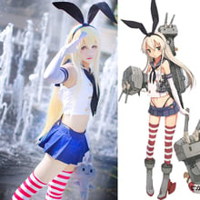 Anime Kantai Collection Shimakaze Cosplay Costumes Women Halloween Sexy Bunny Suit Girl's Uniforms Full Set With Stockings 2024 - buy cheap