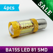 Bombillas LED BA15S 81 SMD 1156 1157, faro antiniebla, Blanco superbrillante, Chips GLOWTEC 4014, 4 piezas 2024 - compra barato