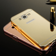 Nueva llegada sm-j500f contraportada del espejo ultra delgado de lujo de metal de aleación de aluminio marco caso de parachoques para Samsung Galaxy J5 j500 2024 - compra barato