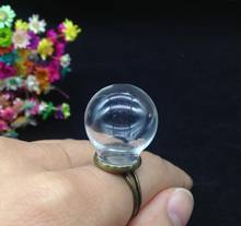 Freeshipping 30sets/lot 20*12mm glass globe bubble Glass Cover Glass Bulb Vial with 12mm Ring tray Set DIY Glass Jewelry finding 2024 - buy cheap