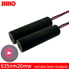 Регулируемое пятно 635nm 20 мВт red dot лазерный модуль небольшой светильник точка промышленный локатор интеллигентая (ый) постоянного тока 3V to 5V Драйвер пушка-зрение 2024 - купить недорого