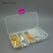 Shhworldsea-terminal de cobre macho e fêmea para automóveis, 150 peças, 10 tipos, 2.8mm, 4.0mm, 4.8mm, 6.3mm 2024 - compre barato