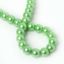 Hot 4mm 6mm 8mm 10mm Green Color Round Ball Loose Glass Pearl Spacer Beads For Fashion Necklace Bracelet Jewelry DIY 2024 - buy cheap