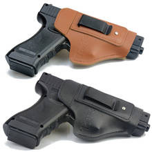 Кожаный чехол IWB для скрытого ношения пистолета Glock 17 19 22 23 43 Sig Sauer P226 P229 Ruger Beretta 92 M92 s & w 2024 - купить недорого