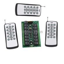 Interruptor com controle remoto sem fio smart home, 12v, 15ch rf 315/433mhz, 3 transmissores e 1 recebedor, rádio, controle doméstico inteligente 2024 - compre barato