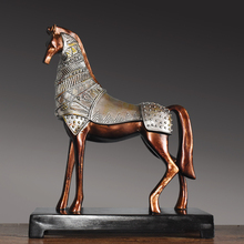 Cavalo ornamentos artesanato decoração para casa loja sala de estar estudo estante decoração de mesa chefe escritório vitrine exibição cavalo estátua presente 2024 - compre barato