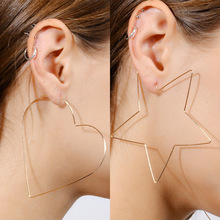 Korean Fashion New Earrings Simple Sexy Trend Female Love Five-pointed Star Hollow Ladies Earrings Manufacturers Wholesale 2024 - buy cheap