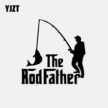 YJZT 12.9CM*13CM Vinyl Decal The RodFather fishing Car Sticker Art Black/Silver C24-0476 2024 - buy cheap