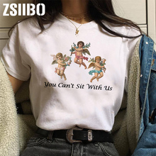 Angel You Can't Sit With Us Print Summer Women's Harajuku Fashion INS Casual Loose Personality Fun Women's T-Shirt Tops 2024 - buy cheap