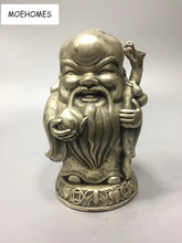 MOEHOMES-estatua de Dios de la longevidad para el hogar, artesanía de metal para decoración, tibet fane, Feng Shui chino antiguo 2024 - compra barato