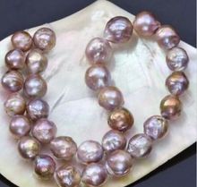 10-11mm natural south seas pink purple kasumi pearl necklace 18" 2024 - buy cheap