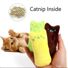 Teeth Grinding Catnip Toys Funny Interactive Plush Cat Toy Pet Kitten Chewing Vocal Toy Claws Thumb Bite Cat mint For Cats 2024 - купить недорого
