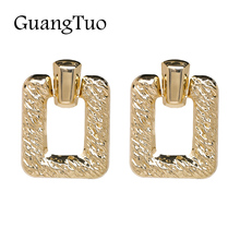EK2193 Gold Color Big Earrings for Women Vintage Texture Earrings Statement Geometric Earrings Fashion Jewelry Girl Gift 2024 - buy cheap