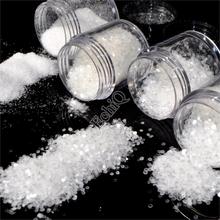 Wholesale Pure Clear White Small Nail Glitter Powder UV Nail Art DIY Shimmer Sequins Sheets Tips Decorations Tool in Bag 2024 - buy cheap