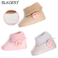 Newborn Baby Boots for 1 Year Old Christian Gifts Toddler Girl Princess Winter warm shoes Infant Booties with Fashion Flowers 2024 - buy cheap