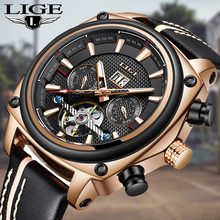 LIGE Mens Watches Top Brand Mens Military Sport Automatic Watch Tourbillon Waterproof Mechanical watch Relogio Masculino+Box 2024 - buy cheap