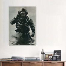 JQHYART Wall Art Pictures For Living Room Poster And Prints Modern Canvas Art Oil Painting Deep Sea Diving No Frame 2024 - buy cheap